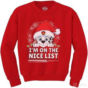 img 4 attached to 🐾 Paw Patrol Ugly Christmas Sweater Toddler Boy Girl Kids Sweatshirt - Chase & Rubble Holiday Fun!