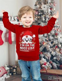 img 3 attached to 🐾 Paw Patrol Ugly Christmas Sweater Toddler Boy Girl Kids Sweatshirt - Chase & Rubble Holiday Fun!