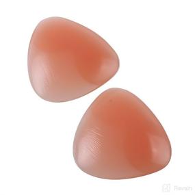 img 1 attached to 👙 Summer-Ready Enhancement: Goege Transparent Silicone Triangle Push-Up Breast Pads for Bras and Swimsuits - Waterproof, Gel Inserts for a Natural Bikini Boost