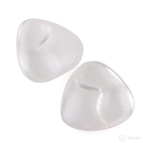 img 3 attached to 👙 Summer-Ready Enhancement: Goege Transparent Silicone Triangle Push-Up Breast Pads for Bras and Swimsuits - Waterproof, Gel Inserts for a Natural Bikini Boost