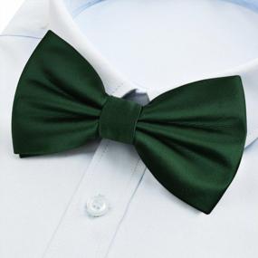 img 3 attached to Men's Accessories - Formal Tuxedo Green Pre-Tied Adjustable