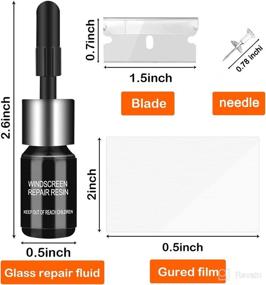 img 3 attached to 🚗 Car Windshield Crack Repair Kit - Glass Nano Repair Fluid for Chips and Cracks, Bulls-Eye, Star-Shaped, Half-Moon Cracks - Includes 2 Bottles of Resin