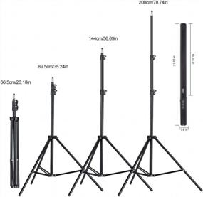 img 2 attached to RGB LED Light Sticks With Adjustable 3200K-5600K And 9 Color Modes, Photography And Video Lighting Kit With Two Tripods (26.2" To 78.7"), Pack Of 2 - Upgraded Version