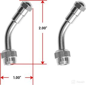 img 1 attached to 🔌 Pacific Dualies 18045 45 Degree Valve Stem Extension - Set of 2: Boost Accessibility and Convenience!