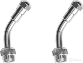 img 2 attached to 🔌 Pacific Dualies 18045 45 Degree Valve Stem Extension - Set of 2: Boost Accessibility and Convenience!