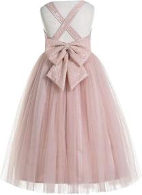 img 4 attached to 👗 Stylish Ekidsbridal Crossed Toddler Dresses for Pageants - Girls' Clothing Collection