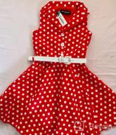 img 1 attached to BlackButterfly Kids 'Holly': Vintage Polka Dot 50's Girls Dress in Classic Style review by Justin Abreu