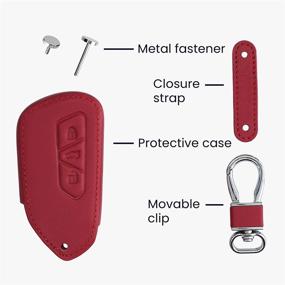 img 1 attached to 🔑 Protect Your VW Golf 8 Keys with the Stylish Red kwmobile Key Cover