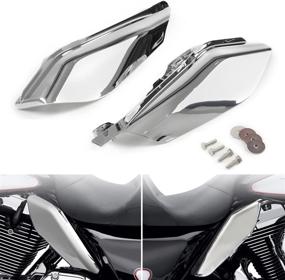 img 4 attached to 🛡️ Chrome Mid Frame Air Deflectors Heat Shield for Harley Touring - 2009 to 2022