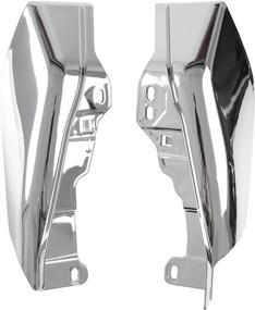 img 2 attached to 🛡️ Chrome Mid Frame Air Deflectors Heat Shield for Harley Touring - 2009 to 2022