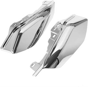 img 1 attached to 🛡️ Chrome Mid Frame Air Deflectors Heat Shield for Harley Touring - 2009 to 2022