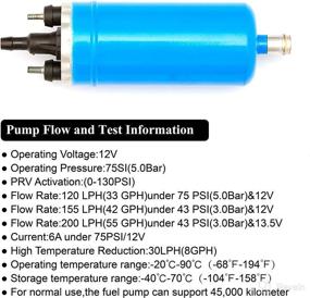 img 2 attached to 🔥 Masday 12V Gasoline Inline High Pressure Fuel Pump - 200LPH High Flow, 125PSI, Super Suction Power up to 16.4 Feet - Universal Replacement (Part Number: 0580464070)