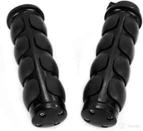 img 3 attached to 🏍️ Enhance Your Ride with TSWNE Motorcycle Chrome Rubber Handle Grips - Perfect Fit for Harley Suzuki Kawasaki Yamaha Honda (Black)