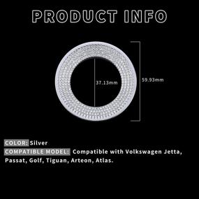 img 3 attached to 🚗 KORUIPEI Bling Car Accessories: Sparkly Steering Wheel Emblem & Interior Decal Sticker Set for VW Volkswagen Models