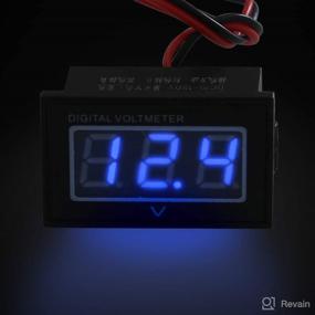 img 2 attached to 🔋 10L0L Universal Golf Cart Blue Digital Voltage Meter - 24V 36V 48V Battery Gauge Voltmeter for Input DC 15-120V