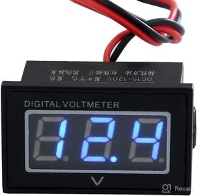 img 1 attached to 🔋 10L0L Universal Golf Cart Blue Digital Voltage Meter - 24V 36V 48V Battery Gauge Voltmeter for Input DC 15-120V