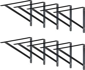 img 3 attached to 10-Pack 19.25" X 12.50" Decko Products 49152-10 Heavy-Duty Shelf Brackets - Black