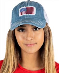 img 4 attached to Get A Retro Look With Funky Junque Distressed Trucker Dad Hat Baseball Cap