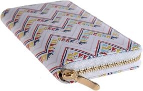 img 3 attached to Print Zip Around Wallet Geometric Women's Handbags & Wallets ~ Wallets