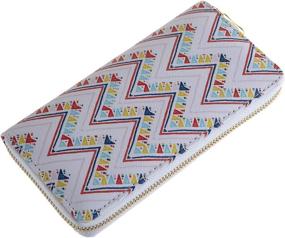 img 4 attached to Print Zip Around Wallet Geometric Women's Handbags & Wallets ~ Wallets