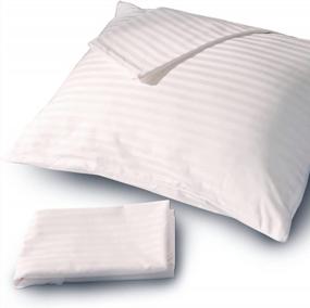 img 4 attached to Stay Dry And Comfortable With FeelAtHome'S 100% Cotton Waterproof Pillow Covers - Pack Of 10 Standard Size Pillowcases With Noiseless Zipper And Breathable Fabric