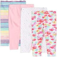 👶 organic cotton leggings multipack for baby girls by honestbaby логотип