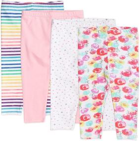 img 4 attached to 👶 Organic Cotton Leggings Multipack for Baby Girls by HonestBaby