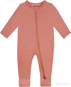 img 4 attached to 👶 Premium Bamboo Baby Rompers: Footless, 2-Way Zipper, Long Sleeve Pajamas