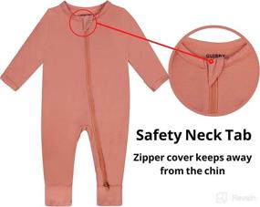 img 3 attached to 👶 Premium Bamboo Baby Rompers: Footless, 2-Way Zipper, Long Sleeve Pajamas