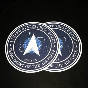 img 3 attached to Ichthusgraphics.com Space Force Decal Stickers 2 Pack Reflective 4.5” Vinyl - Perfect for Bumpers, Cars, Trucks, Laptops, and Windows! Explore the Weird and Funny Official Logo of USSF - A Must-Have Gift for NASA, SpaceX, Trump, Trek, and USA Flag Fans