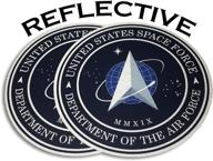 ichthusgraphics.com space force decal stickers 2 pack reflective 4.5” vinyl - perfect for bumpers, cars, trucks, laptops, and windows! explore the weird and funny official logo of ussf - a must-have gift for nasa, spacex, trump, trek, and usa flag fans логотип