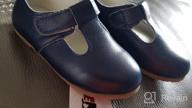 img 1 attached to DADAWEN Child's T-Shaped Leather Flats: Stylish Toddler Girls' Shoes review by Tingate Skrbec