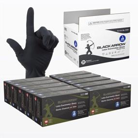 img 4 attached to Латексные смотровые перчатки Black Arrow без пудры от Dynarex - идеально подходят для медицинского и профессионального использования - средний размер, 1000 перчаток в упаковке (10 коробок)