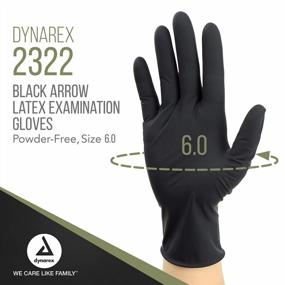 img 3 attached to Латексные смотровые перчатки Black Arrow без пудры от Dynarex - идеально подходят для медицинского и профессионального использования - средний размер, 1000 перчаток в упаковке (10 коробок)