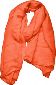 img 4 attached to Soft And Stylish Solid Cotton Scarf For Women - Woogwin'S Fashionable Wrap Shawl