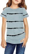 ebifin casual sleeve shirts striped girls' clothing - tops, tees & blouses logo