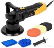 🚗 c p chantpower 6 inch buffer polisher: dual action with variable speeds, detachable handles, ideal for car polishing, sanding, waxing logo