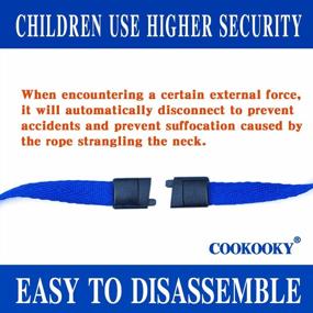 img 3 attached to Secure And Convenient Kids Face Mask Lanyard With Safety Clasp - Black