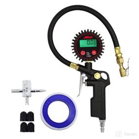 img 4 attached to 🔧 Milton 507KIT Digital Tire Inflator with Pressure Gauge, 14” Rubber Air Hose – 250 PSI, Brass Lock-on Clip Air Chuck and Compressor Accessories for Improved SEO