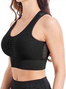 img 3 attached to SEASUM Seamless Sports Bra For Women - High/Middle Impact Yoga Bras With Padding And Tank Tops
