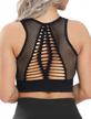 seasum seamless sports bra for women - high/middle impact yoga bras with padding and tank tops logo