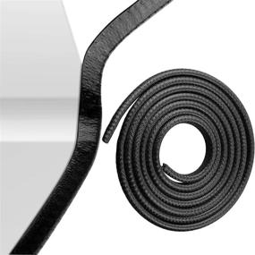 img 4 attached to 🚗 16FT Car Door Edge Guards - U Shape Rubber Seal Protector Trim for Enhanced Door Edge Protection, Black - Fits Most Car Models