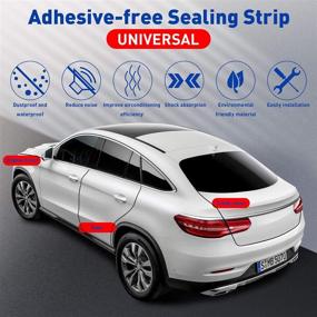 img 3 attached to 🚗 16FT Car Door Edge Guards - U Shape Rubber Seal Protector Trim for Enhanced Door Edge Protection, Black - Fits Most Car Models