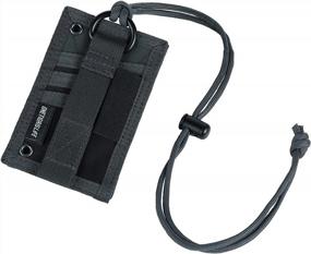 img 4 attached to Держатель идентификационных карт OneTigris Tactical: органайзер для значков, ключей и кредитных карт с петлевыми накладками и подвеской на шею.