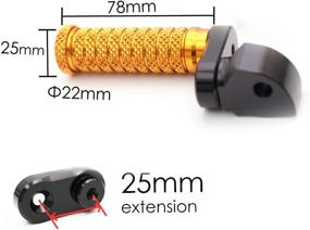 img 2 attached to MC MOTOPARTS POLE Gold CNC 25 Mm Extension Rear Passenger Foot Pegs Compatible With MT-09 Tracer 2015-2017