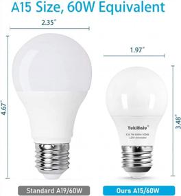 img 3 attached to YukiHalu Pack Of 4 Dimmable A15 LED Light Bulbs, E26 Base, 7W (60W Equivalent), 3000K-5000K Daylight White, 600 Lumens, UL Listed - Ideal For Ceiling Fans, Appliances