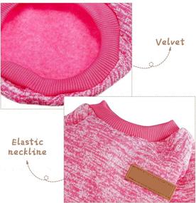 img 1 attached to 🐶 SATINIOR 2-Piece Winter Puppy Sweater Puppy Knitwear Clothes Warm Coat for Medium and Small Dogs - Rosy Red & Pink (XXL) - Pet Supplies