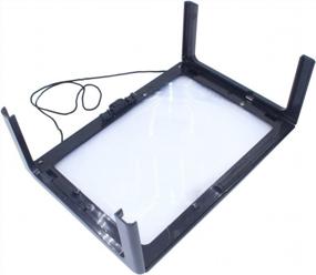 img 3 attached to NIUPIKA 3X Magnifier With 4 LED Lights, Hands Free Full Page Rectangular Reading Magnifying Glass - Flip Out Legs Stand Over Document