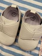 img 1 attached to HSDS Bebe Baby Oxford Shoes - PU Leather Soft Rubber Sole ❤️ Sneakers - Anti-Slip Toddler Ankle Boots - Infant Walking Shoes Moccasins - Unisex review by Unm Weil
