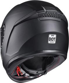 img 3 attached to 🏍️ AHR Full Face Motorcycle Helmet Lightweight Street Bike Helmet Touring Racing RUN-F3 - DOT Approved, Matte Black, Size XX-Large